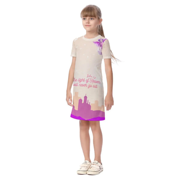 Actual product cityscape short sleeve dress