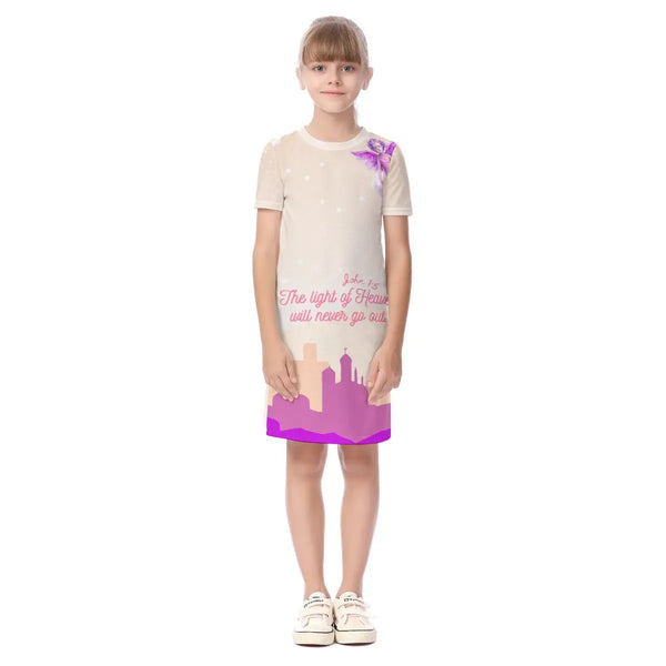 Actual product cityscape short sleeve dress