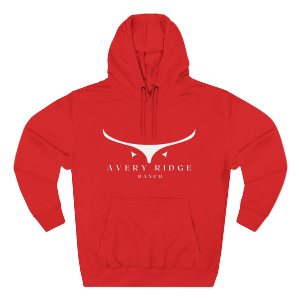 Fleece Hoodie - Avery Ridge Ranch - Pullover - S / Red - Hoodie