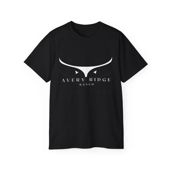 Cotton T-Shirt - Longhorn - Avery Ridge Ranch - Black / S - T-Shirt