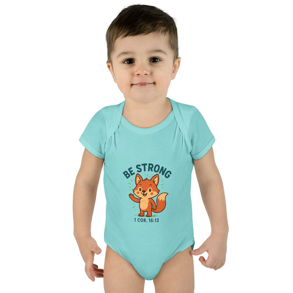Be Strong - Cute Fox Baby Bodysuit - Kids clothes