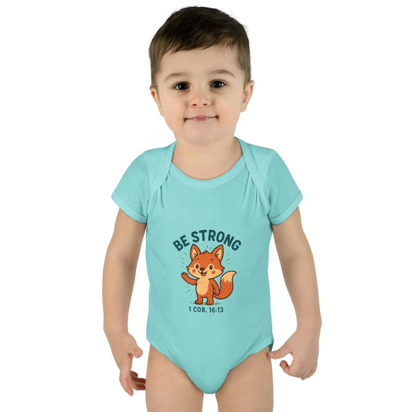 Be Strong - Cute Fox Baby Bodysuit - Kids clothes