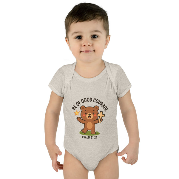 Be Good With Courage God - Infant Baby Rib Bodysuit - Kids clothes