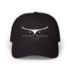 Black cap with 'Avery Ridge Ranch' logo on a white background