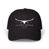Black cap with 'Avery Ridge Ranch' logo on a white background