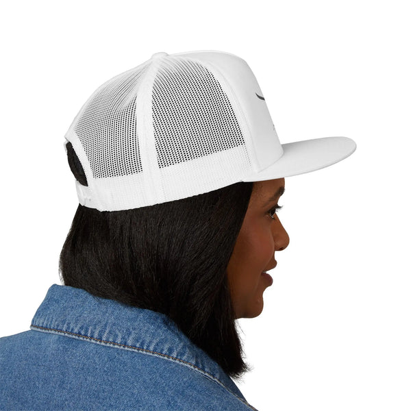 Bull horn 5 panel trucker cap - White / One size - Hats