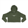 Womens Cropped Hoodie - Avery Ridge Ranch - Military Green / S - Hoodie
