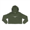 Womens Cropped Hoodie - Avery Ridge Ranch - Military Green / S - Hoodie