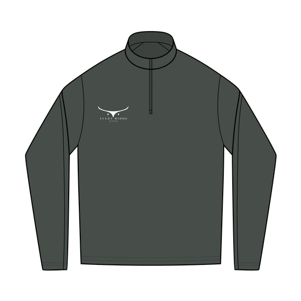 Unisex Stretch Quarter-Zip Pullover - Avery Ridge Ranch - S / Anchor Grey - Sweatshirt