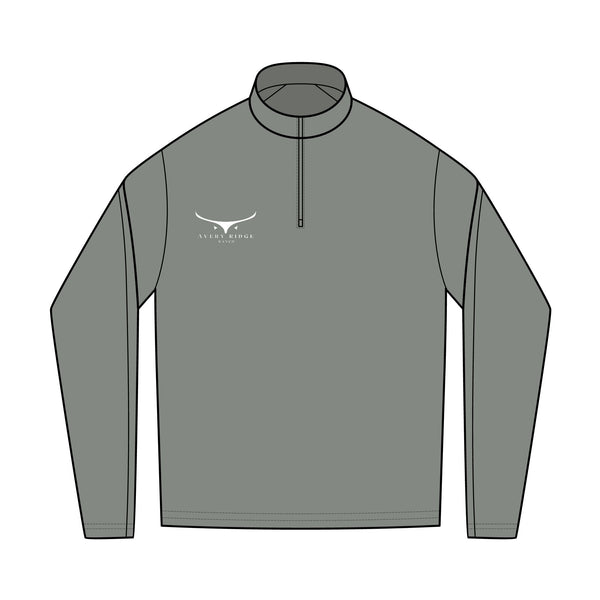Unisex Stretch Quarter-Zip Pullover - Avery Ridge Ranch - XS / Gusty Grey - Sweatshirt