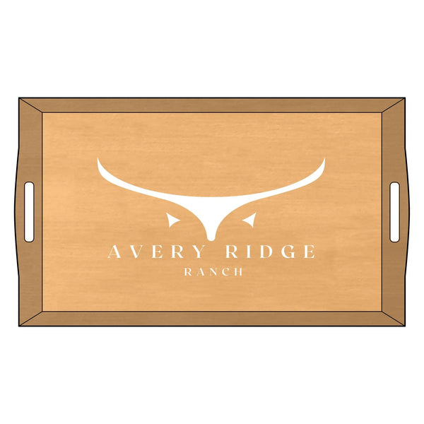 Personalized Bamboo Serving Tray with Custom Engraving Rustic Home Decor Farmhouse Kitchen Accessory Wedding Gift