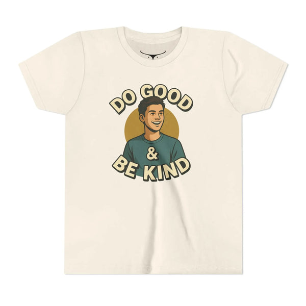 Do Good & Be Kind’ Inspirational Youth T-Shirt - Natural / S - Kids clothes
