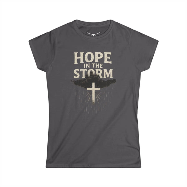 Hope in the Storm Inspirational T-Shirt - Charcoal / S - T-Shirt