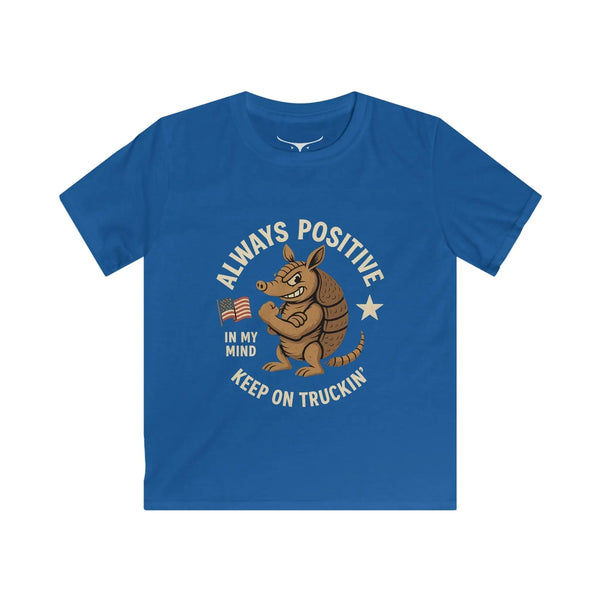 Always Positive Kids Tee Fun Children’s T-Shirt Motivational Youth Shirt Cute Everyday Wear Gift for Kids - Royal / XS