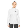 Ladies Quarter-Zip Pullover - Avery Ridge Ranch - White / S - Long-sleeve
