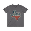 Work Hard Stay Humble T-shirt - Texas Spirit - S / Charcoal - V-neck