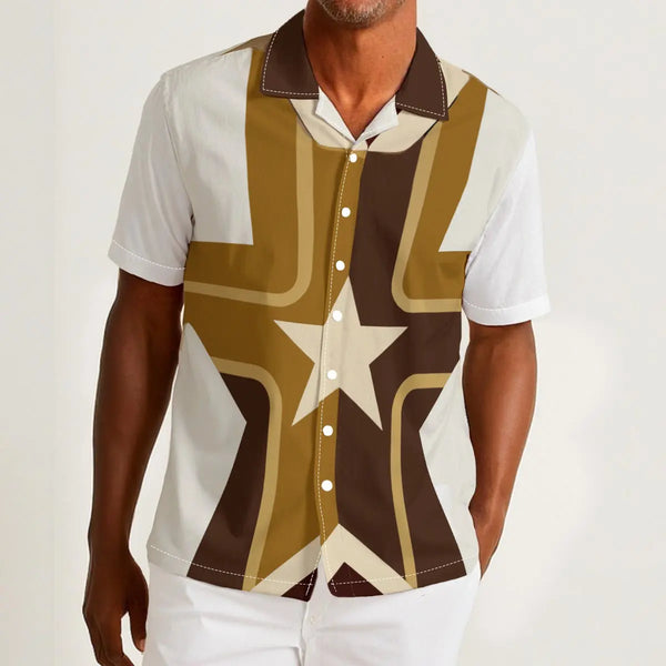 Men’s geometric star hawaiian shirt 3xl 4xl 5xl