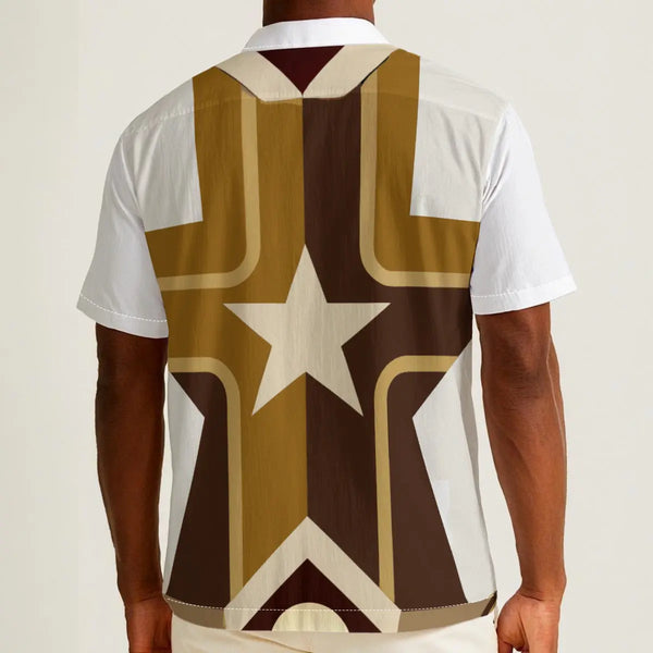 Men’s geometric star hawaiian shirt 3xl 4xl 5xl