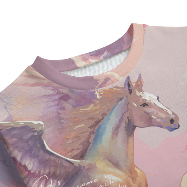 Pegasus sky round neck long sleeve sweatshirt