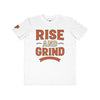 Men’s Lightweight Fashion Tee - Rise and Grind T-Shirt for Motivation Gym Wear Casual Style Gift for Fitness