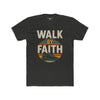 Walk By Faith - Mens T-Shirt - Solid Heavy Metal / XS - T-Shirt