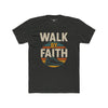Walk By Faith - Mens T-Shirt - Solid Heavy Metal / XS - T-Shirt