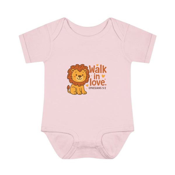 Walk in Love Lion Design Baby Bodysuit - NB (0-3M) / Ballerina - Kids clothes