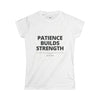 Womens Christian T-Shirt – Patience Builds Strength | Isaiah 40:31 - White / S - T-Shirt