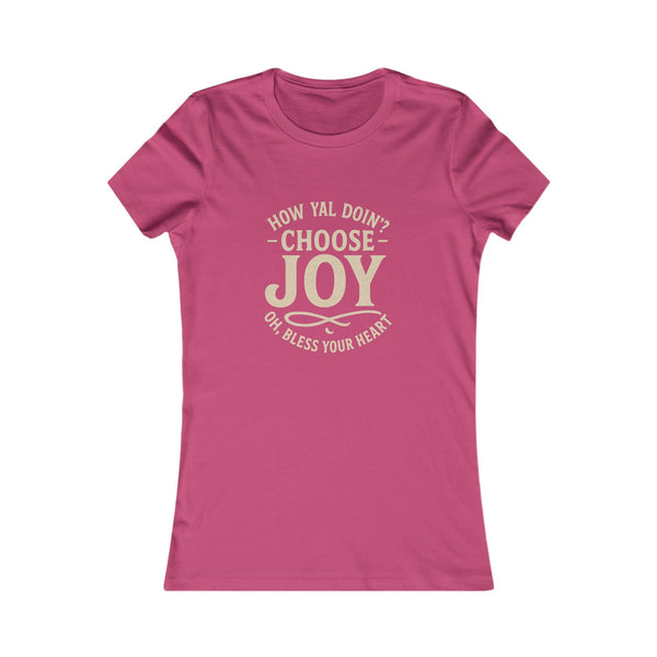 Women’s Inspirational Tee Choose Joy T-Shirt Southern Style Shirt Motivational Gift Everyday Wear Cute Quote Top - S