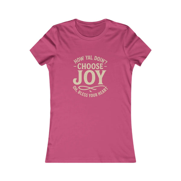 Women’s Inspirational Tee Choose Joy T-Shirt Southern Style Shirt Motivational Gift Everyday Wear Cute Quote Top - S