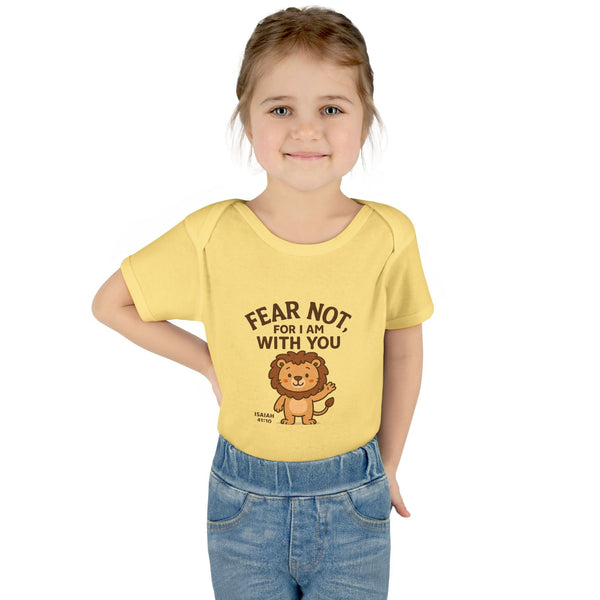 Fear Not Lion Baby Bodysuit - Cute Infant Outfit Newborn Gift Baby Shower Present Family Celebration Apparel