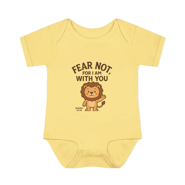 Fear Not Lion Baby Bodysuit - Cute Infant Outfit Newborn Gift Baby Shower Present Family Celebration Apparel