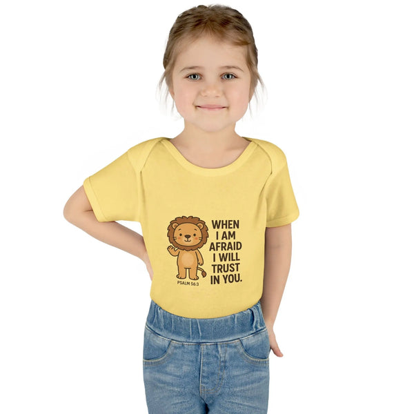 Inspirational Baby Bodysuit: ’When I Am Afraid I Will Trust in You’ - Kids clothes
