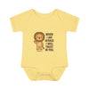 Inspirational Baby Bodysuit: ’When I Am Afraid I Will Trust in You’ - NB (0-3M) / Banana - Kids clothes