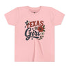 Texas Girl Floral Youth T-Shirt - Pink / S - Kids clothes