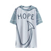 Hope anchor round neck birds eye fabric kids t-shirt