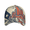 Southwestern landscape curved brim snapback cap - U / White