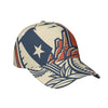 Southwestern landscape curved brim snapback cap - U / White