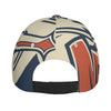 Southwestern landscape curved brim snapback cap - U / White
