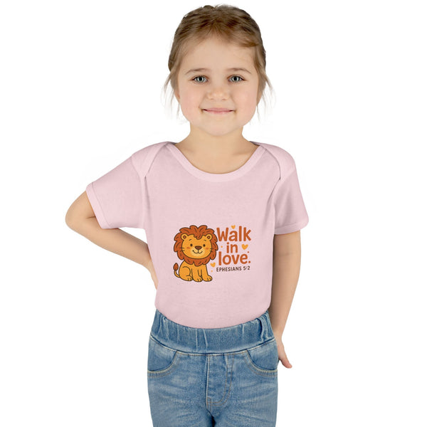 Walk in Love Lion Design Baby Bodysuit - Kids clothes